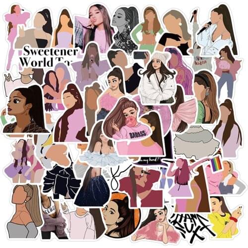 10/30/50PCS Ariana Grande Singer Graffiti Stickers Fridge Guitar DIY Motorcycle Luggage PVC Waterproof Fun for Children Sticker