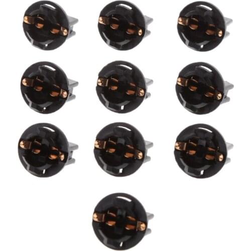 10Pcs T10 Car Light Socket Twist Lock Wedge Instrument Panel Light Bulb Base
