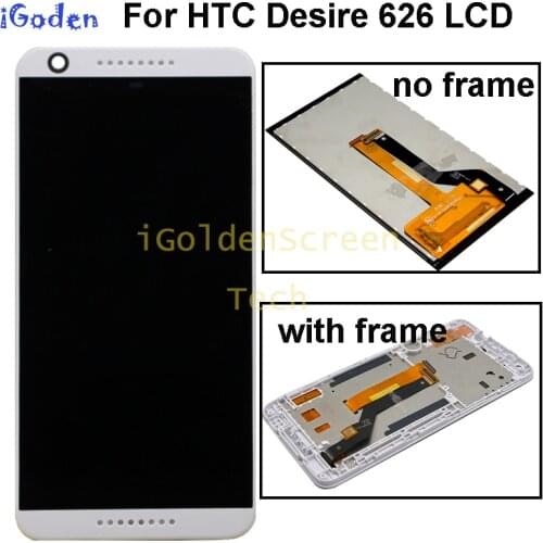 100% tested For HTC 626 626G LCD Display Touch Screen Digitizer Assembly + tools For HTC 626 lcd with frame Replacement