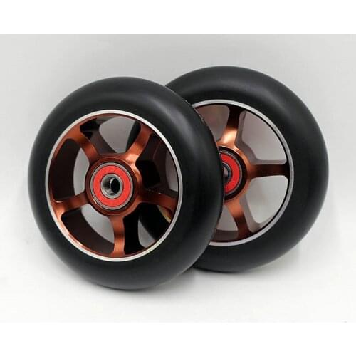 2 pcs 100mm Stunt aluminum scooter wheels