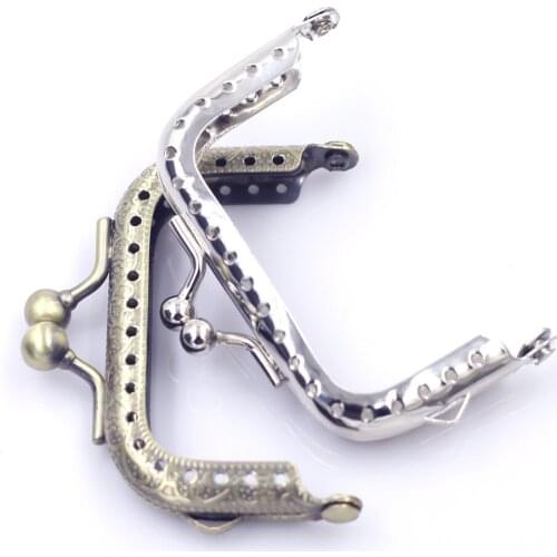 2PCS 6.5cm Square Rectangle Metal Purse Bag Frames Wallet Kiss Clasps Locks Handbag Buckles DIY Replace Hardware Accessories