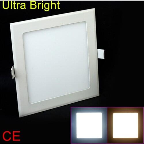 20PCS Ultra Bright Square Recessed LED Downlight 6W/9W/12W/15W/25W Low price High quality LED Panel Bulb lamp light AC85-265V