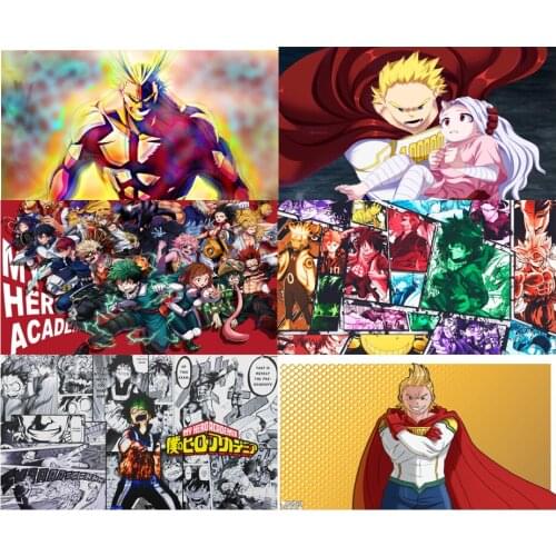 Izuku X Bakugou Katsuki My Hero Academia Giclee Illusatration Large Japanese Anime Canvas Poster,20 x 28 Inches,No Frame