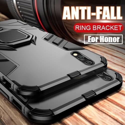 Luxury Armor Magnet Metal Ring Case For Huawei Honor 8X MAX 9X Pro 10i 20 Pro Shockproof Back Cover Soft Silicone Bumper Case