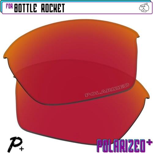 EZReplace Polarized Replacement Lenses for - Oakley Bottle Rocket Sunglasses - Red P Plus