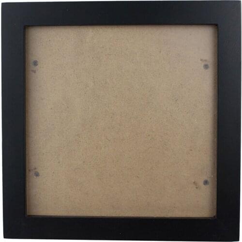 Hot Square Thick Pine Wood Photo Frame Wall Picture Frame (Black,6 Inch)