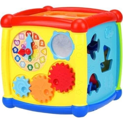 N7ME Todder Toys for 1 2 Years Old Boys & Girls Baby Activity Cube Toys Colorful Shape Sorting Toddler Kids Early Learning