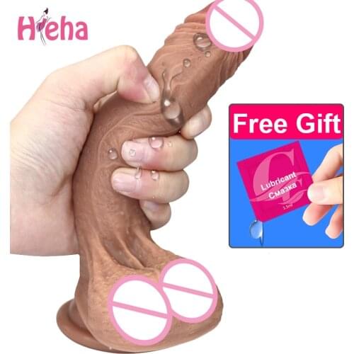 Simulation Penis Big Dildo Sex Shop Erotic Bullet Cock Penis Adults Toy Not Vibrator Anal Butt Sex Toys for Woman Body Lubricant