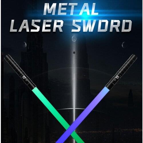 Metal Sword Charging Switchable Luminous Sounding COSPLAY Stage Performance Props Lightsaber Heavy Dueling 5W RGB LED