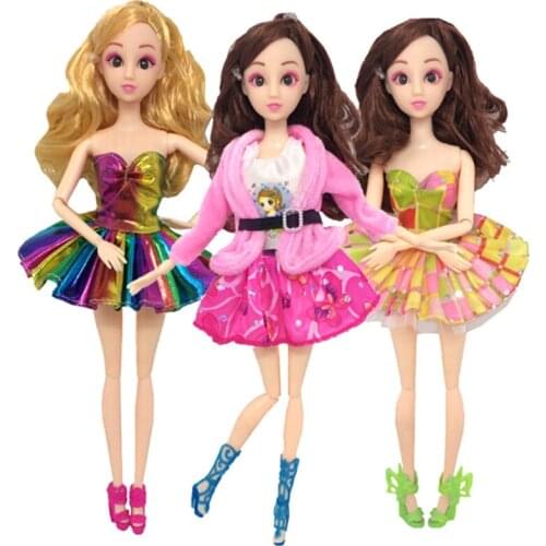 Multi Styles Doll Outfit Beautiful Handmade Party ClothesTop Fashion Dress For Girl Noble Doll Best Child Girls'Gift