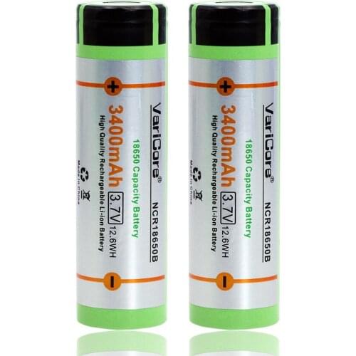 New 2PCS VariCore for Panasonic 18650 3400mAh battery NCR18650B with original new 3.7V Suitable for flashlights
