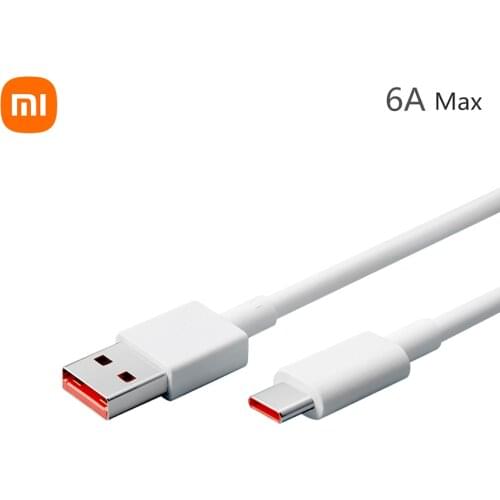Original Xiaomi USB Type C Cable USB-A to USB-C Charge Cord 6A Super Fast Charging Data Cable for Xiaomi Samsung Huawei (1m)