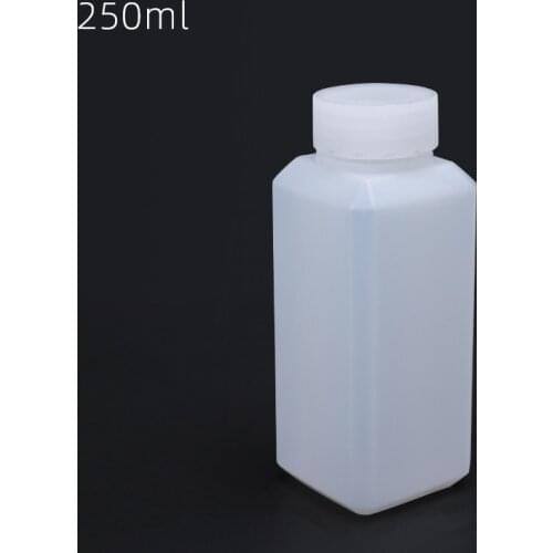 Translucent 250ML plastic bottle with Lid Liquid Refillable bottles Leakproof Food Grade HDPE Container 10PCS