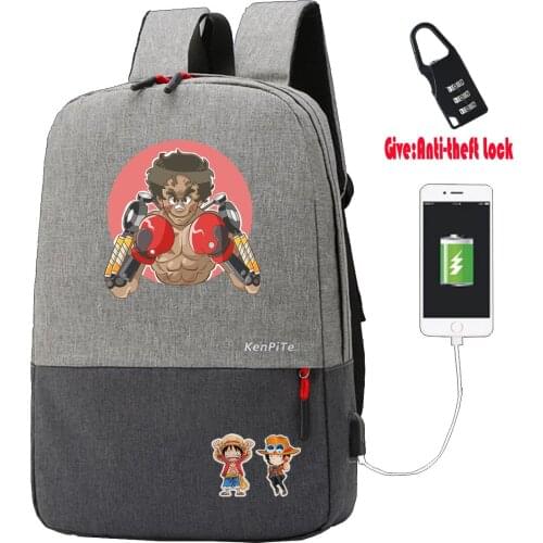 Anime MEGALOBOX Backpack student school Bags men women Travel bag teenagers Laptop Anti-theft USB Charging Knapsack