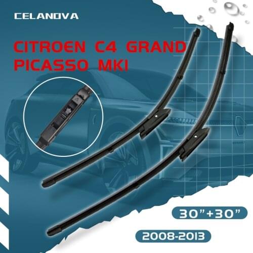 CELANOVA Car Wiper Blade For Citroen C4 Grand Picasso MK1 2008-2013 30"+30" Windscreen Windshield Rubber Wiper
