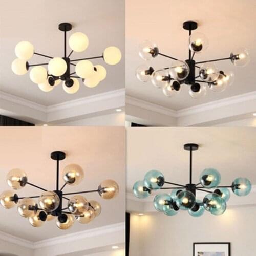 Nordic Living Room Glass Pendant Light Creative Personality Magic Bean Branch Children Bedroom Dining Room Lamp