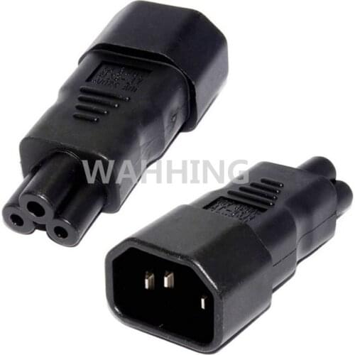 Universal Power Adapter IEC 320 C14 to C5 Adapter Converter C5 to C14 AC Power Plug Socket 3 Pin IEC320 C14 Connector HY1093