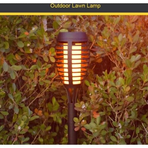 2PCS 12 LED Solar Light Control Solar Flame Light Dance Flame Outdoor Waterproof Garden Torch Lamp for Courtyard Garden Balcony