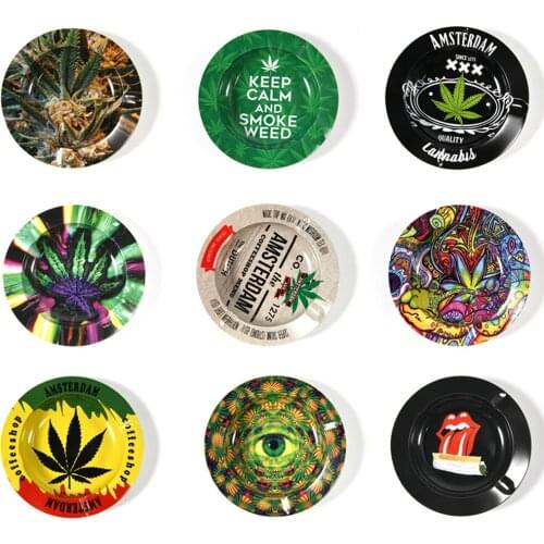 1PC Metal Ashtray Home Party Bar Decoration Ash Holder for Gift Cigarette Smoking Accessory Home Ashtray Ash Tray