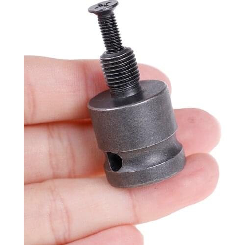 1pc Grey 1/2'' Drill Chuck Adaptor 33*24mm For Impact Wrench Conversion 1/2-20UNF High Hardness Drill Bit Tools
