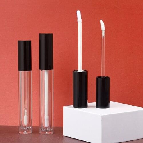 10/30pcs 4ml Empty Cute Plastic Clear Lipgloss Bottle Containers with Wand for Base Oil Balm Cosmetic Packaging