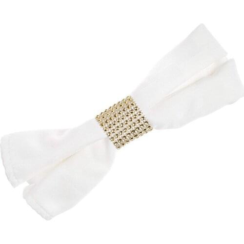10PCS Napkin Button Napkin Ring Napkin Ring High-end Western Restaurant Hotel Tableware Golden Diamond Ring