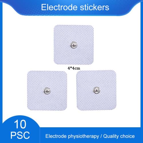10 Pcs 4*4cm Nerve Stimulator Electrode Pads Tens Electrodes for Conductive Electrodes Pads Digital Therapy Machine Massager