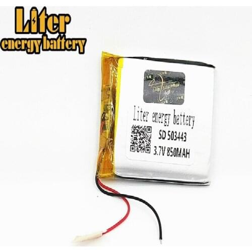 503443 503545 Rechargeable Lithium Polymer 3.7V 850mAh Li-ion Battery For bluetooth headset Speaker DVD GPS PDA MP3 MP4 MP5