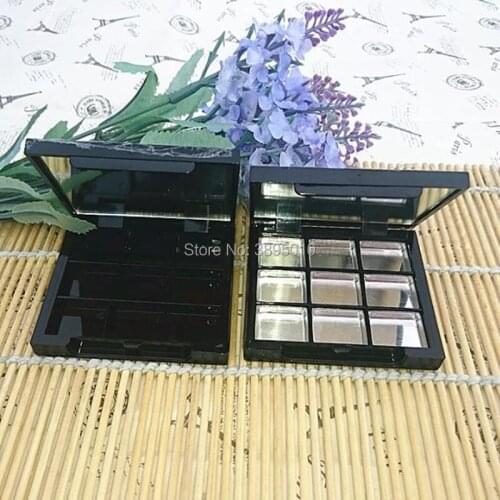 9 Grid Lipstick Plate Empty Eye Shadow Box Pressure Plate Lipstick Box with Aluminum Plate Makeup Tool Kit F435