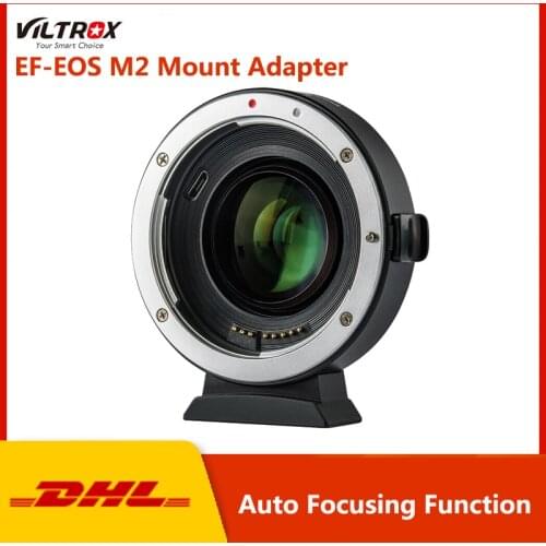Viltrox EF-EOS M2 Mount Adapter for Canon EF Series Lenses for Canon EF lens to EOS M5 M6 M50 Camera Accessories Lens Adapter
