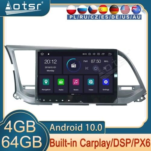 Car Radio For Hyundai Elantra 6 2015 2016 2017 2018 Multimidia Video Player 2 din Android 10.0 GPS Navigaion Touch Screen Audio
