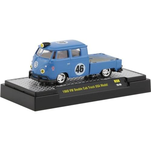 M2 1/64 1960 VW Double Cab Truck USA Model Limited collection Diecast Alloy Model Car