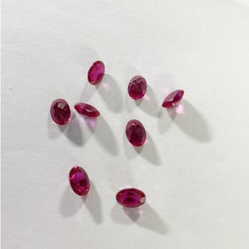 BOEYCJR Lab grown ruby oval 5x7mm gemstone Loose Bead Jewelry Accessories