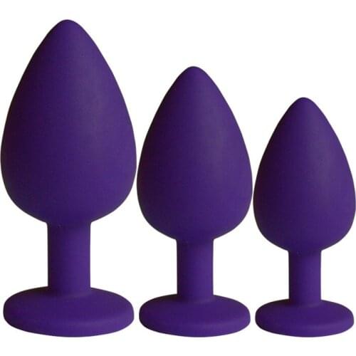 Large Medium Small Silicone Bottom rhinestone Anal Butt Plug Anal Pointed Plug Stimulating Massage Female Masturbation Sex toys