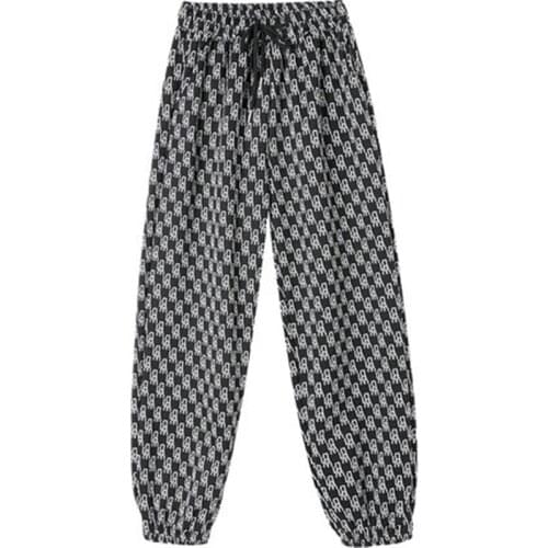 New Spring Autumn Womens Long Pants Casual Print Female Underwear High Waist Zebra Pattern Lady Streetwear Summer Bloomers