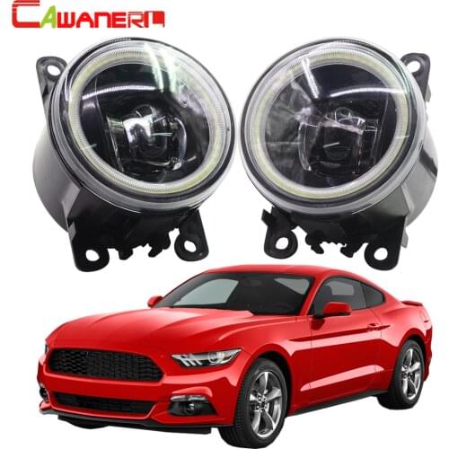 Cawanerl Car LED Fog Light Angel Eye Daytime Running Light DRL 12V For Ford Mustang 2005 2006 2007 2008 2009 2010 2011 2012 2013