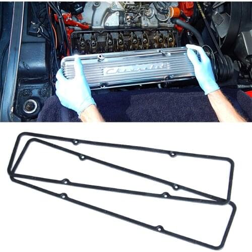 For Chevy Steel Core Rubber Reusable Valve cover Gasket SBC 305 327 350 383 400 Rubber Gasket Replacement 7484BOX 2pcs