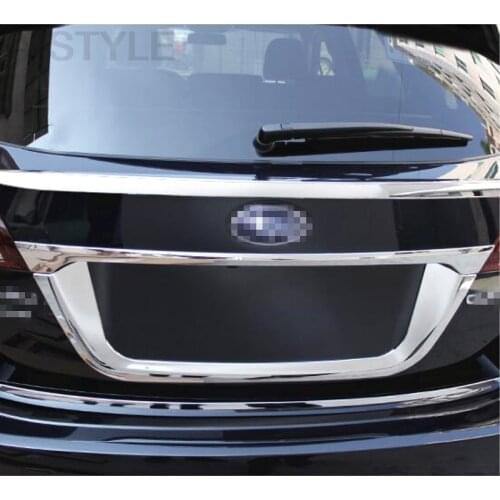 For subaru Outback 2015 2016 ABS Chrome Rear Door Trim Rear Trunk Cover Trim car styling Accessories 1pcs