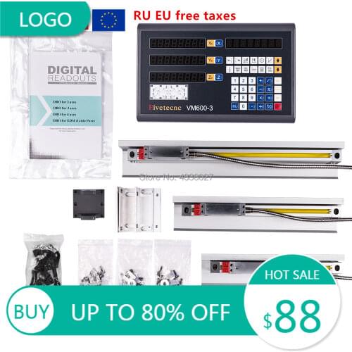 EU Free TAX DRO 3 Axis digital readout and linear scale 5micron machinery tools 2 Years warranty