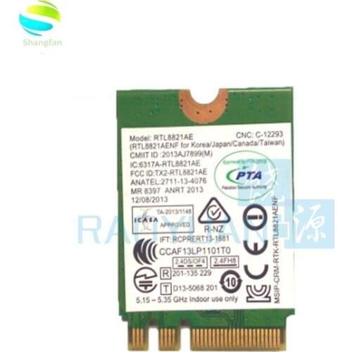 Dual Bands 2.4+5GHz 433M Bluetooth V4.0 NGFF M.2 Wifi WLAN 802.11ac Wireless Combo Card For Realtek RTL8821AE