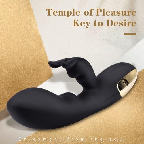 Dildo Rabbit Vibrator 10 Speed Strong Vagina Massager G-spot Clitoris Double Stimulator Female Masturbator Sex Toys For Woman