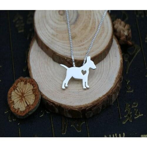 G.SKY (Buy One Get One More for Free) Bull Terrier Dog Necklace Lovely Pets Pendant Jewelry Golden Colors Plated