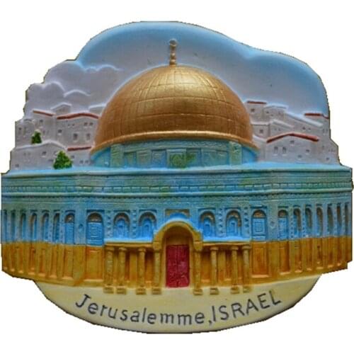 Jerusalem Golden Mosque Hand-Painted Aromatherapy 3D Fridge Magnets World Travel Souvenirs Refrigerator Magnetic Sticker