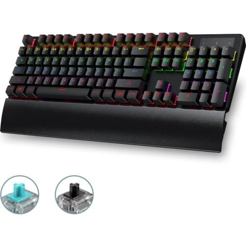 Mechanical Keyboard Gaming Kit Black Blue Switch Wired PC Gamer RGB Backlight Computer Gaming PC Keyboards Backlit Game Rainbow