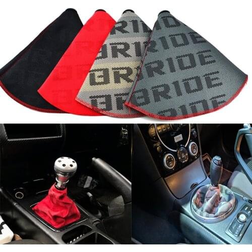 JDM Style Bride Canvas Shift Lever Knob Boot Cover Racing Universal Shift Knob Collars Cover