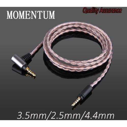 Single crystal copper headset upgrade balance cable 4.4mm 2.5mm 3.5mm For MOMENTUM 1/2/3 generation cable 100% high purity