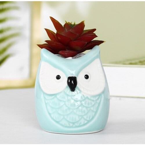 Ceramic Owl Flowerpot Nordic Crafts Multi Meat Flower Jar Decoration Creative Gifts Multi-function Plant Pots Decorative