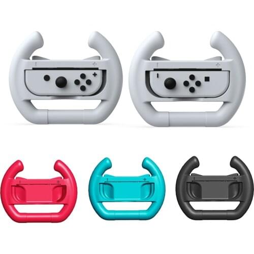 New 2PCS Joycon Controller Grip Racing Steering Wheel Handle Grips for Nintendo Switch OLED Joy-Con Controller Game Accessories