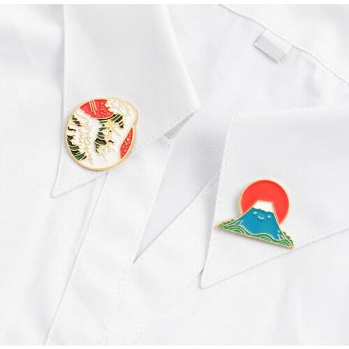 Creative Jewelry Mountain Sun Smile Face Enamel Pin Rose Lovers Coffin Badge Brooch Lapel Pins Denim Jeans Shirt Bag Punk