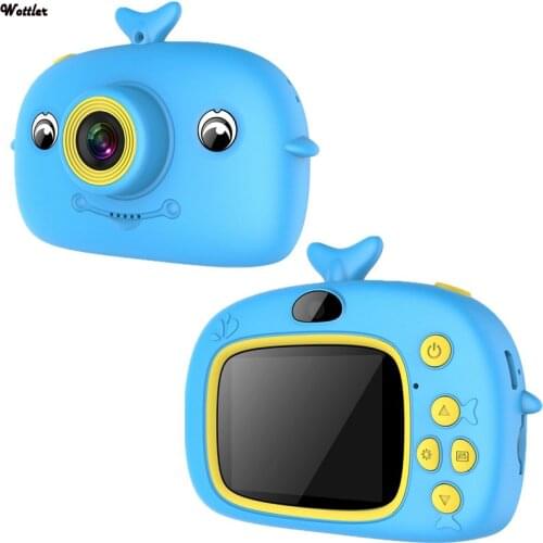Mini Cartoon Camera Kids 1500W Digital Camera 2.0 Inch IPS Childrens Video Camera For Childrens Toy Camera Birthday Gift